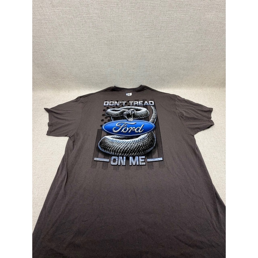 Ford Dont Tread On Me Rattlesnake Graphic T-Shirt Mens 2XL Gray Delta Pro Weight